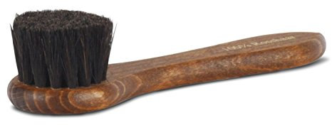 Langer & Messmer spazzola in crema in pregiato crine di cavallo per l'applicazione di lucido e cera per scarpe - La spazzola per la cura professionale delle scarpe - Singolarmente o set di 2 pezzi