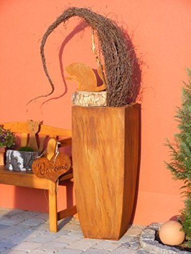 Rostikal | Metall Blumensäule | Pflanzsäule aus Edelrost | 70 cm hoch