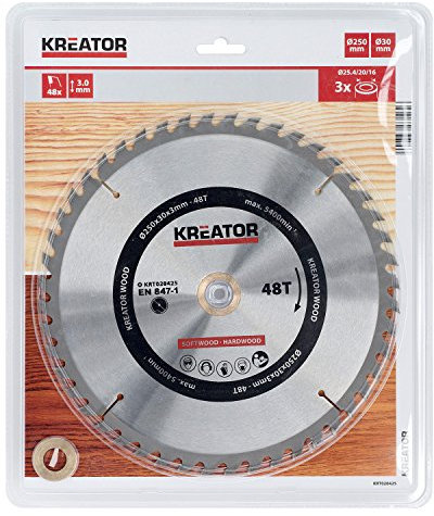 KREATOR KRT020425 Wood Saw Disc 250mm48d