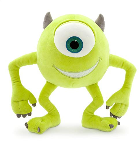 Disney Store Offiziell Kleines Kuscheltier Mike Glotzkowski aus Die Monster AG, 27 cm, grünes Kuscheltier mit großem aufgestickten Auge und weichen Hörnern, für alle Altersstufen geeignet