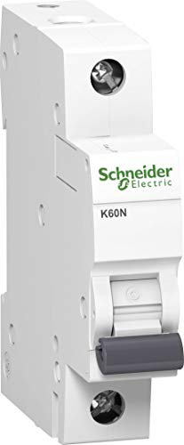 Schneider A9K02102 Disjoncteur K60N 1P, 2 A, caractéristiques C, 6 kA, Blanc