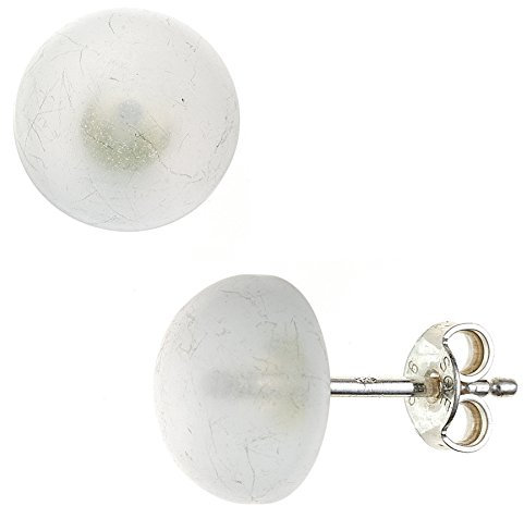 Jobo Damen-Ohrstecker aus 925 Sterling Silber mit Bergkristall 10 mm Rund