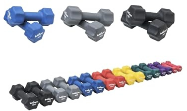Bad Company Neopren-hantlar för aerobics, gymnastik och träning I 2 x 3 kg + 2 x 4 kg + 2 x 5 kg