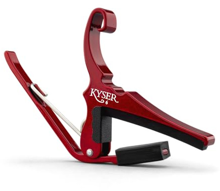 Kyser Quick-Change Capo för 6-strängade akustiska gitarrer, rubinröd, KG6R