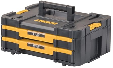 DEWALT TSTAK Tool Storage Organizer with Double Drawers, Holds Up to 16.5 lbs. (DWST17804)