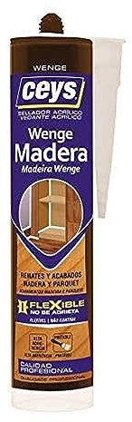 Ceys - Sellador acrílico madera Wengue - Seca rápido - No se agrieta - Cartucho 280 ML