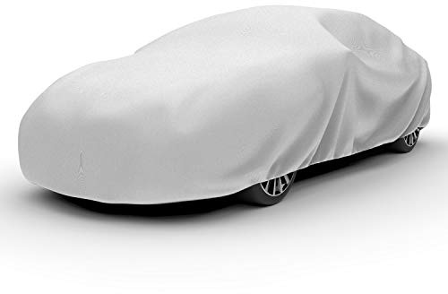 Budge Protector V Car Cover, Premium 5-Layer Waterproof All Weather Dust Proof Protection with Breathable Soft Inner Lining, Fits Cars up to 170 Inches, Gray, Size 2