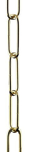 ElekTek Catena a maglie per lampada, accessori di illuminazione a sospensione e lampadari. Maglia di medie dimensioni 38 mm x 15 mm - confezione da 2 m Ottone