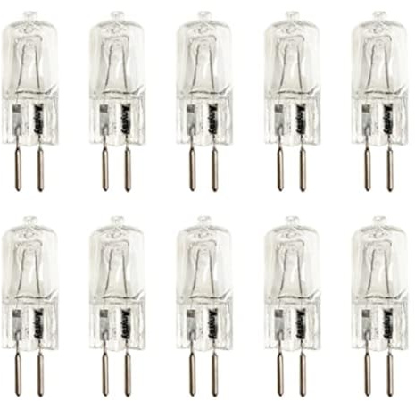 Anyray A1601Y (10)-Bulbs 25 Watt G6.35 120V GX6.35 25W 110 Volt 25Watt GY6.35 Bi Pin T4 Light Bulb