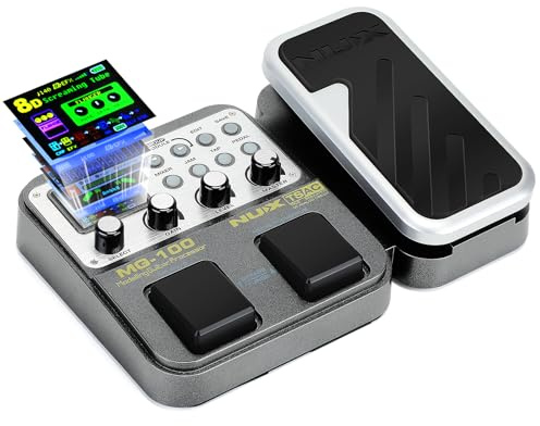 MG-100 Professional Multi Effects Guitar Pedal, Electric Guitar Effects Pedal with 58 Effects, Guitar Effects Processor with Wah Pedal for Sound Di Box Electric Guitar Bass Loop Amplifier Tube Pedal