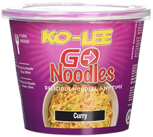 KO-LEE Go Cup Curry Instant Noodles – Classic Curry Cup Ramen Snack, Microwavable | 65g (Pack of 6)