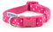Ancol Indulgence Vintage Polka Nylon Adjustable Dog Collar Raspberry Pink Silky Comfortable Neckband for Pet Puppy - 20-30 cm