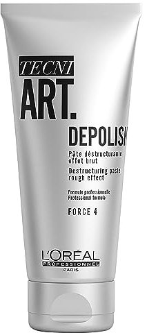 L'OREAL PROFESSIONNEL - Pâte Déstructurante Flex Depolish Tecni Art - Homme & Femme - Coiffures Souples & Effets Coiffés-Décoiffés - Fini Mat & Naturel - Tous Types de Cheveux - 100 ml