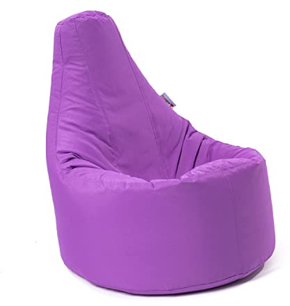 MaxiBean Bean Bag Chair Gaming indoor Outdoor Weather Resistant - Perfect for Home, Garden, Living Room Lounge - Adult, teenager Big Recliner BeanBag Chairs with Filling Beans Included - Purple