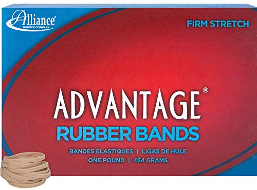 Alliance Rubber 26305 Advantage Rubber Bands Size #30, 1 lb Box Contains Approx. 1150 Bands (2 x 1/8, Natural Crepe) Beige