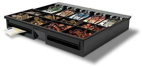 Safescan Modulo interno regolabile 4646T che organizza ordinatamente il denaro all'interno del cassetto, Modulo con 5 scomparti per banconote e 8 per monete, Adatto per il cassetto Safescan HD-4646S