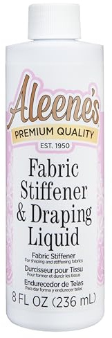 Aleene's Fabric Stiffener and Draping Liquid, Quick Drying, Nontoxic, For Stiffening and Shaping Fabrics, 8 oz