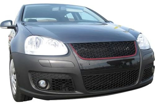 AUTO-STYLE Grille sans logo compatible avec Volkswagen Golf V GTi/GT 2003-2008 & Jetta 2005-2010