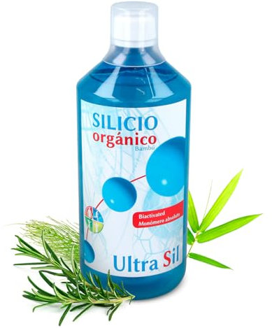 Espadiet Ultrasil Silicio Orgánico – Salud de Piel, Cabello y Uñas – Articulaciones Saludables – Con Silicio líquido, Extracto Seco de Bambú Rico en Sílica – Salud del Organismo - Frasco de 1 Litro