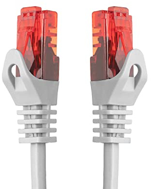 BIGtec 20m LAN Kabel Netzwerkkabel Patchkabel Ethernet 2 x RJ45 Stecker High Speed weiß kompatibel zu Cat.5 Cat.6 Cat.7 Cat.8 Switch Router Modem Patchpanel Access Point Patchfeld