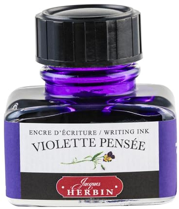 Jacques Herbin 13077T - One 30 ml Bottle of Ink for Fountain pens and rollerballs Violette pensée - Painting - Drawing - Calligraphy - Creative Arts & Crafts