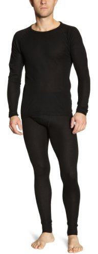 maier sports herr skidtvätt-set Adrian funktionskläder, svart, XXL