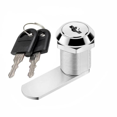 Cerradura de palanca para armarios (20 mm, cilindro universal, diámetro: 19 mm)