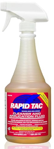 RAPID TAC Application fluid for Vinyl Wraps Decals Stickers 32oz Sprayer by RapidTac
