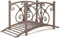Dekoleidenschaft Deko-Brücke Bachlauf aus Metall in Rost-Optik, mit Geländer, Zierbrücke, Gartendeko für Draußen, Teichbrücke, Gartenbrücke