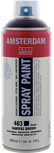 Amsterdam Spray Paint - 400 ml Vandyke Brown 403 - Opaque, Water-Based, Lightfast +++ - High-Quality Pigments - Low-Odor, Permanent Finish - Suitable for Various Surfaces