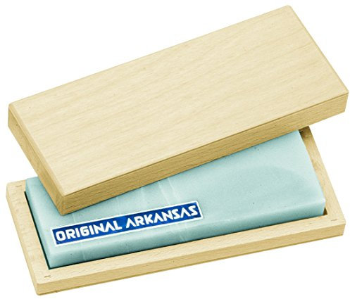 Herbertz Messer Echter Arkansas-Stein, 15 x 5 cm, im Holzkasten, grau, M, 1010143510