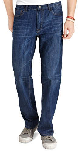 IZOD Herren Big and Tall Classic Denim Jeans (Regular and Relaxed Fit, Big & Tall Relaxed Fit Jean Rinse Gebraucht, 60W / 32L