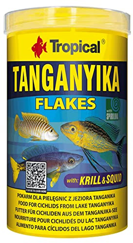 TANGANYIKA 1000ml / 200g - alimento con Varios Ingredientes en Forma de Escamas para cíclidos