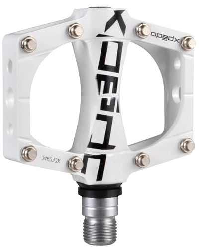 XPEDO TRVS 9 Flat Bike Pedals for Commuting & Urban Riding, White