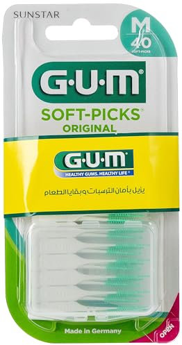 Gum Cepillo de Dientes, 40 unidades, Blanco/Verde (0070942303286)