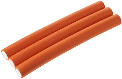 Diane Jumbo Twist-Flex Rod, Orange, 3 count 1 Inch