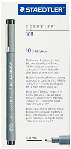 Staedtler Pigment Liner 0,8mm schwarz 10 Stück