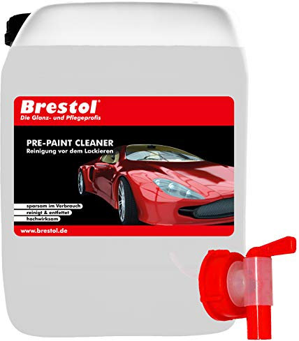 Brestol Silikonentferner 5 Liter inkl. Auslaufhahn 51 mm - Reinigung vor dem Lackieren - Reinigung und Entfettung vor dem Auftragen von Grundierungen - Pre-Paint Cleaner