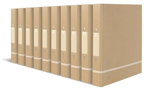 Oxford Ringbuch A4 3,5 cm breit, gut für die Umwelt, in beige, 10 Stück