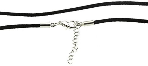 Black Satin Rope Necklace | 22 Inch | Hypoallergnic Silk Cord | Jewelry Gift for Any Age
