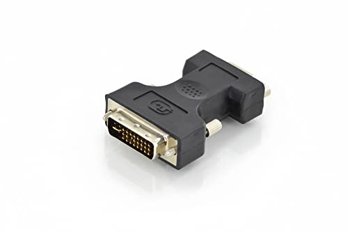 DIGITUS DVI grafikadapter, DVI-I (24+5) till VGA, Full HD 60 Hz, 1920 x 1080 pixlar, blisterförpackning, svart