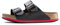 BIRKENSTOCK Sandale Arizona Superlauf, Birko-Flor, schwarz/rot, normal, Größe 41 230114-41 (Pantolette Schuh Halbschuh Latsche Zweischnaller Berufsschuh Schuhe Birki Arizona Slipper Pantoffel)