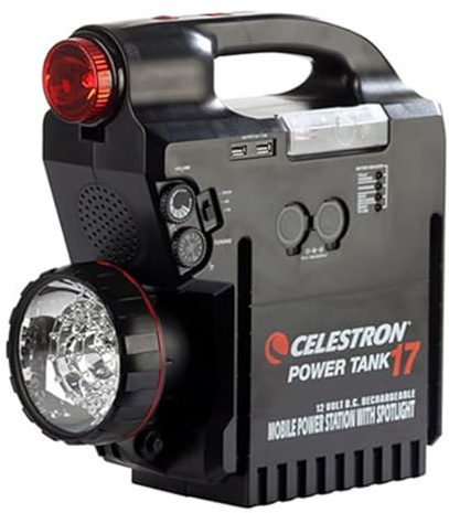 Celestron 18777 PowerTank 17 Rechargeable Power Supply, 12V-17Ah, Black