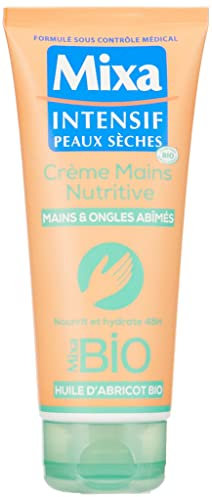 Mixa Bio Intensif Crème Mains Nutritive Mains Sèches Abricot Bio, 2 x 100ml
