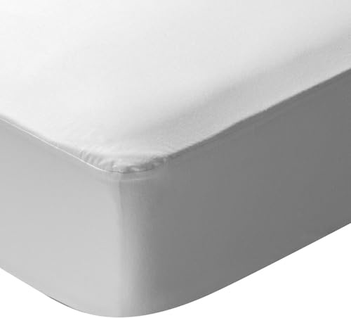 Pikolin Home - Protector de Colchón 105x190 cm -Impermeable Punto 100% Algodón Extrasuave Higiénico - Transpirable y Absorbente - Certificado Oeko-Tex, Silencioso - Cubre Colchón