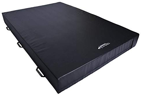 Grevinga Weichbodenmatte RG 23/25 kg/m³ nach DIN EN 12503-1 Typ 8 | Fallschutz | Turnmatte | Weichboden (300 x 200 x 25 cm, Schwarz)