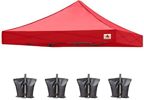ABCCANOPY 3x3m Pop Up Gazebo Replacement Top Cover 100% Waterproof Choose 18+ Colors, Bonus 4 x Weight Bags, (Heat Sealed Seam)