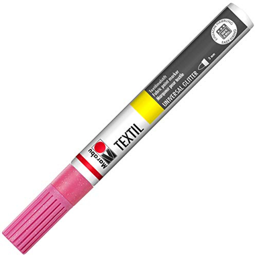 Marabu Textil Glitter Painter Pen (3mm Tip) - 533 Pink