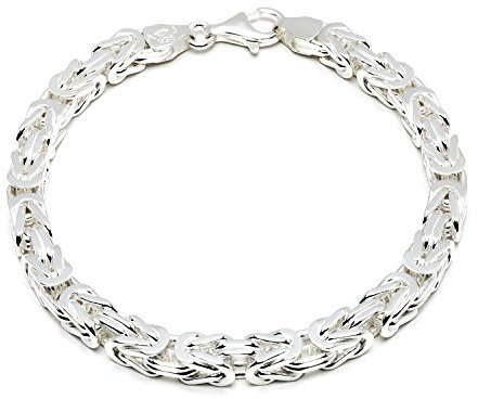 Aurum Jewelry 925 Silberarmband: Königsarmband Silber 7mm 21cm - KA-70-21