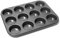 Prima Muffin Pan, Carbon, Black, 13.94 x 10.94 x 1.26 cm